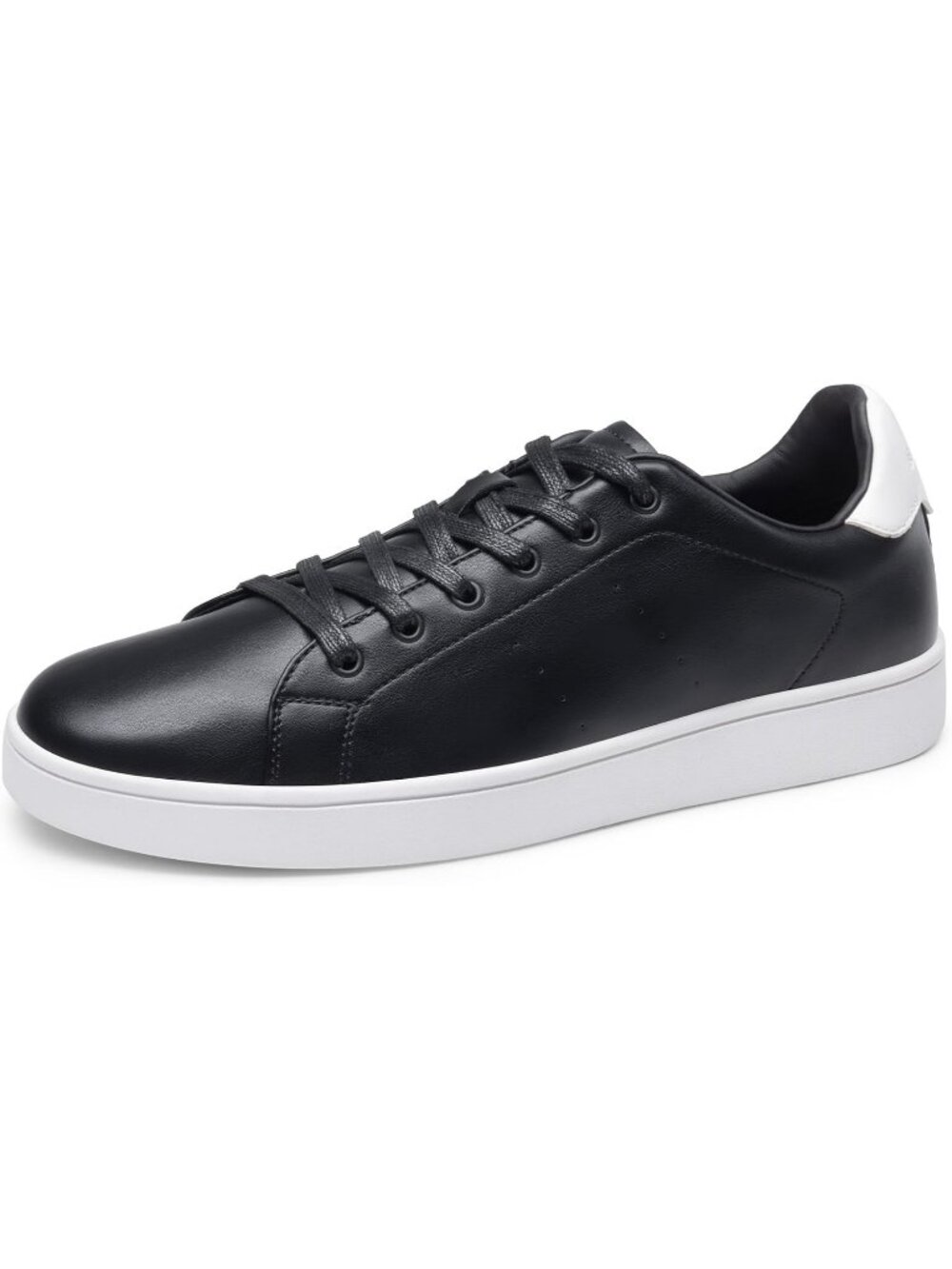 Men's Black Faux Leather WaveFlex CoreLux Casual Dress Sneakers